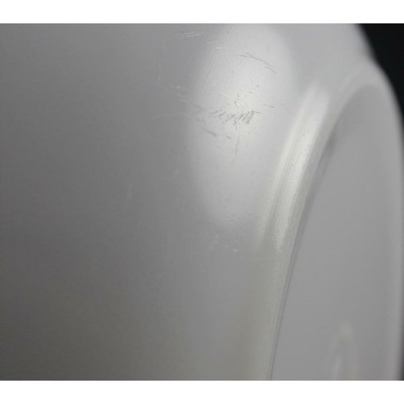Vintage Crown Corning Opaque White Glass Serving Bowl 9 1/2" Flanged Rim USA - Picture 6 of 6